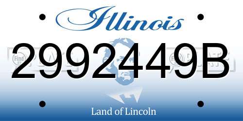2992449B Illinois License Plate