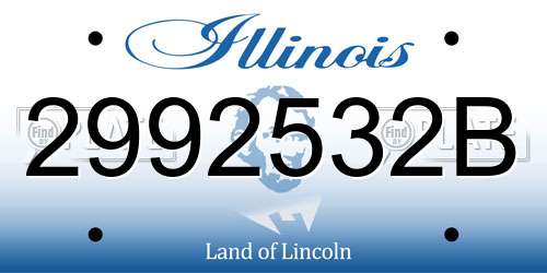 2992532B Illinois License Plate