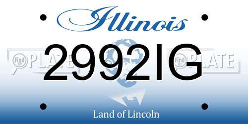 2992IG Illinois License Plate