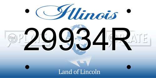 29934R Illinois License Plate