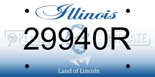 29940R Illinois License Plate