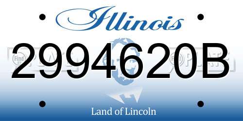 2994620B Illinois License Plate