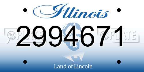 2994671 Illinois License Plate
