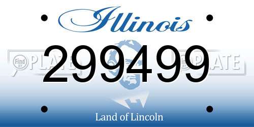 299499 Illinois License Plate