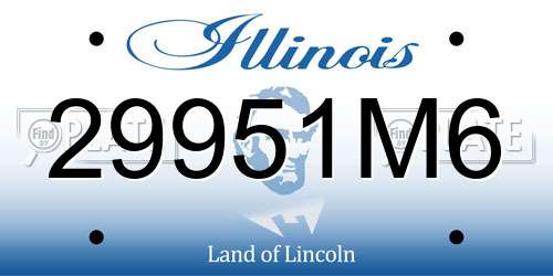 29951M6 Illinois License Plate
