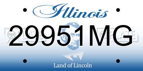 29951MG Illinois License Plate