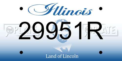 29951R Illinois License Plate
