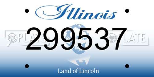 299537 Illinois License Plate