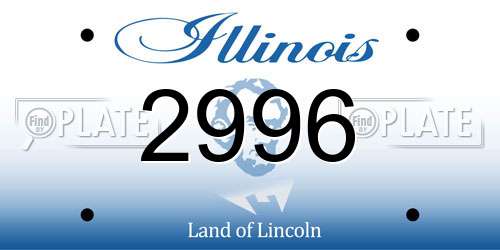 2996 Illinois License Plate