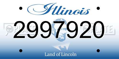2997920 Illinois License Plate