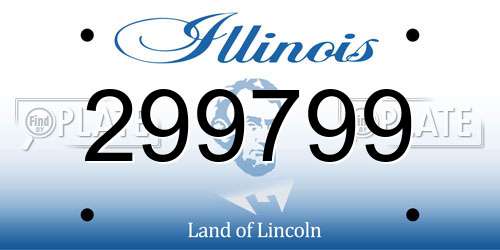 299799 Illinois License Plate