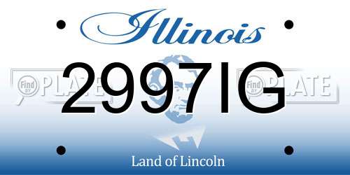 2997IG Illinois License Plate
