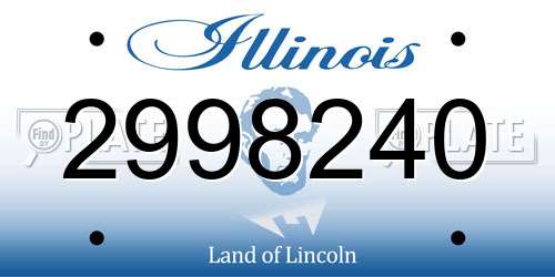 2998240 Illinois License Plate