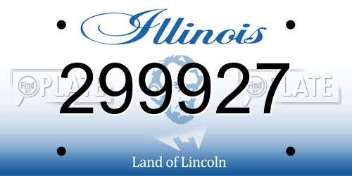 299927 Illinois License Plate
