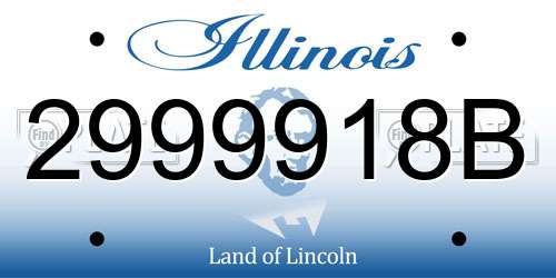 2999918B Illinois License Plate