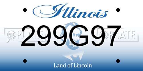 299G97 Illinois License Plate