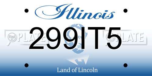299IT5 Illinois License Plate