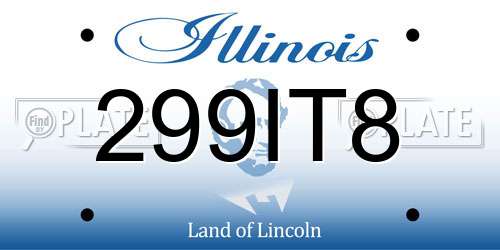 299IT8 Illinois License Plate