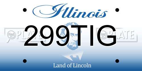 299TIG Illinois License Plate