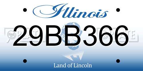 29BB366 Illinois License Plate