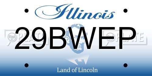 29BWEP Illinois License Plate