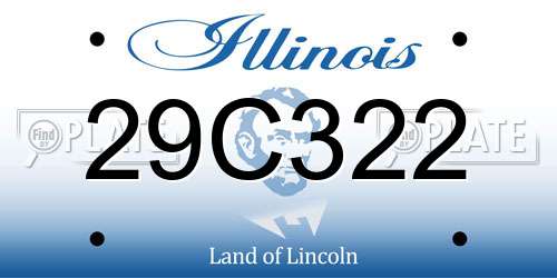 29C322 Illinois License Plate