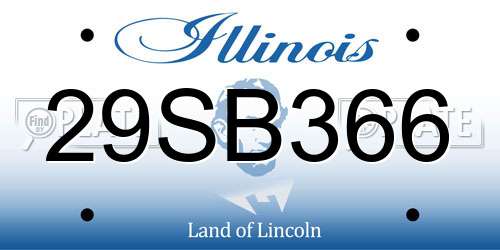 29SB366 Illinois License Plate