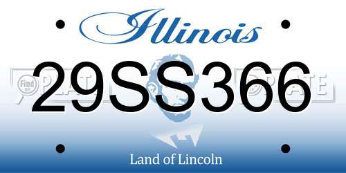 29SS366 Illinois License Plate