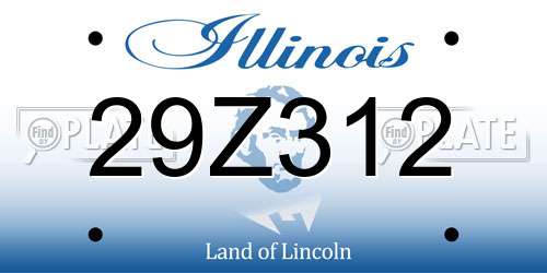 29Z312 Illinois License Plate