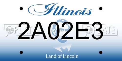 2A02E3 Illinois License Plate