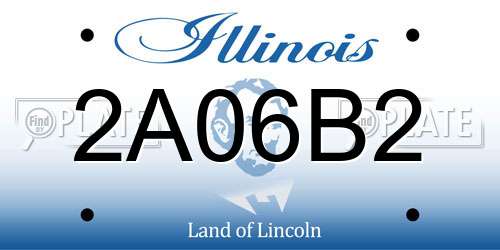 2A06B2 Illinois License Plate