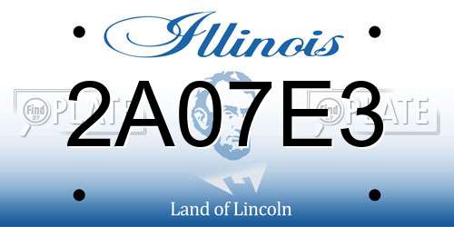 2A07E3 Illinois License Plate