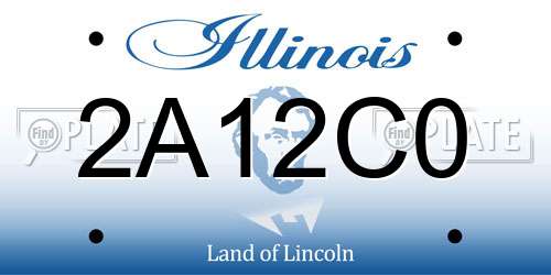 2A12C0 Illinois License Plate