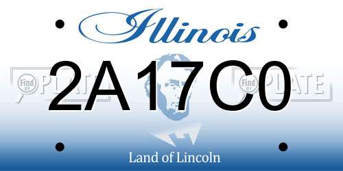 2A17C0 Illinois License Plate
