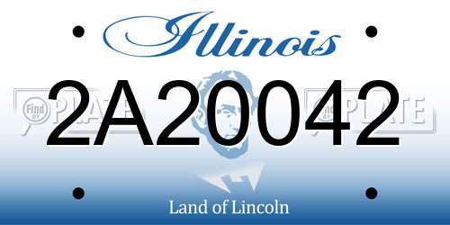2A20042 Illinois License Plate