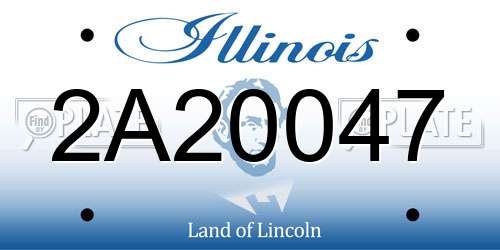 2A20047 Illinois License Plate