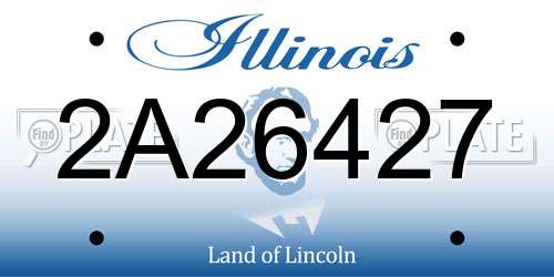 2A26427 Illinois License Plate