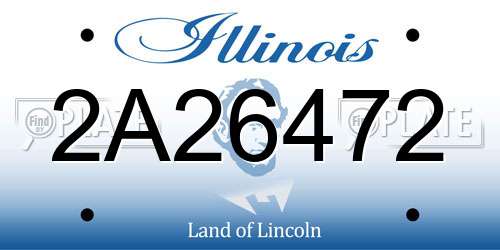 2A26472 Illinois License Plate
