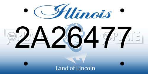 2A26477 Illinois License Plate