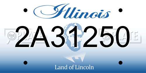 2A31250 Illinois License Plate