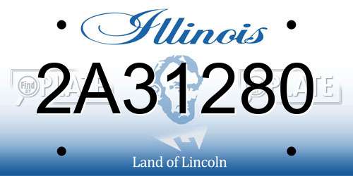 2A31280 Illinois License Plate