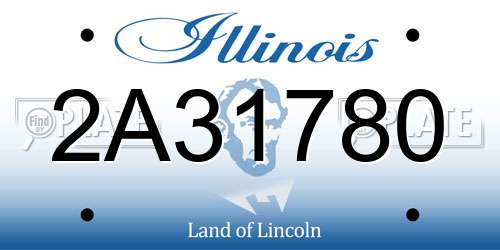 2A31780 Illinois License Plate