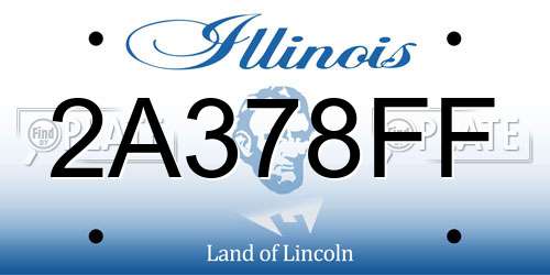 2A378FF Illinois License Plate