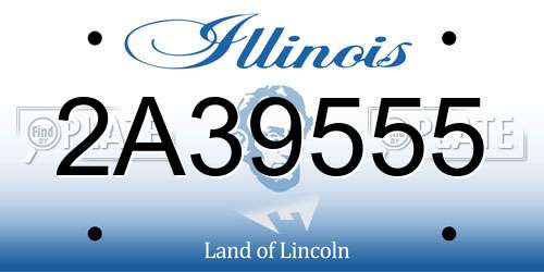 2A39555 Illinois License Plate