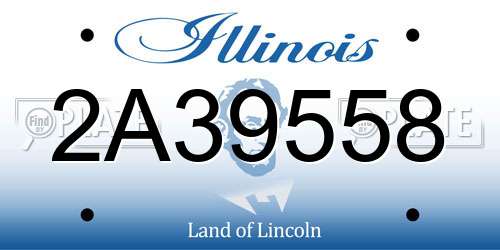 2A39558 Illinois License Plate
