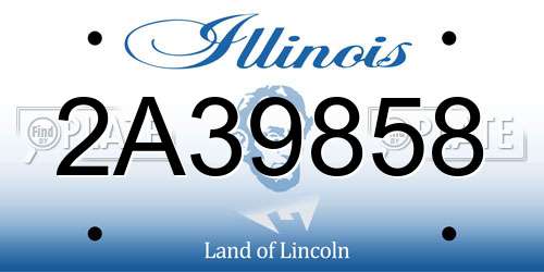 2A39858 Illinois License Plate