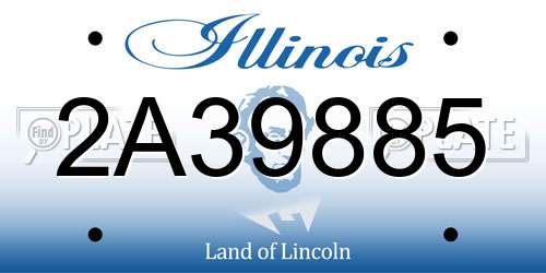 2A39885 Illinois License Plate