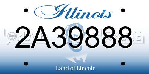2A39888 Illinois License Plate