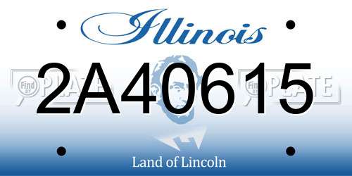 2A40615 Illinois License Plate