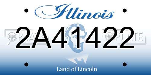 2A41422 Illinois License Plate